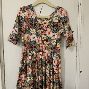 EUC Size 3/4 DotDotSmile Ballerina Style Wildflower Print Dress